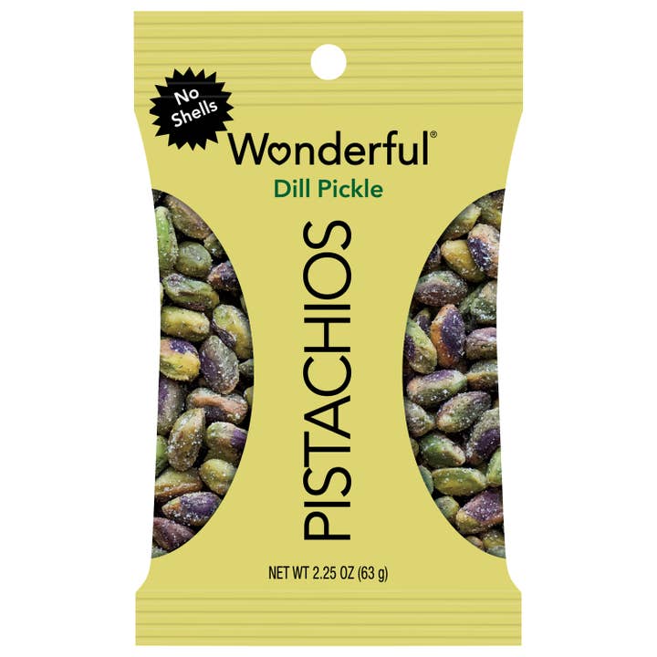 Wonderful Pistachios No Shells Dill Pickle 2.25oz (8pk) for wholesale by Wonderful Pistachios