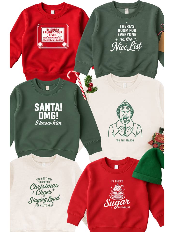 The Wishing Elephant - Wholesale Sweatshirt - Kids - Bless This Mac and Cheese Sweatshirt - Kids Holiday 3