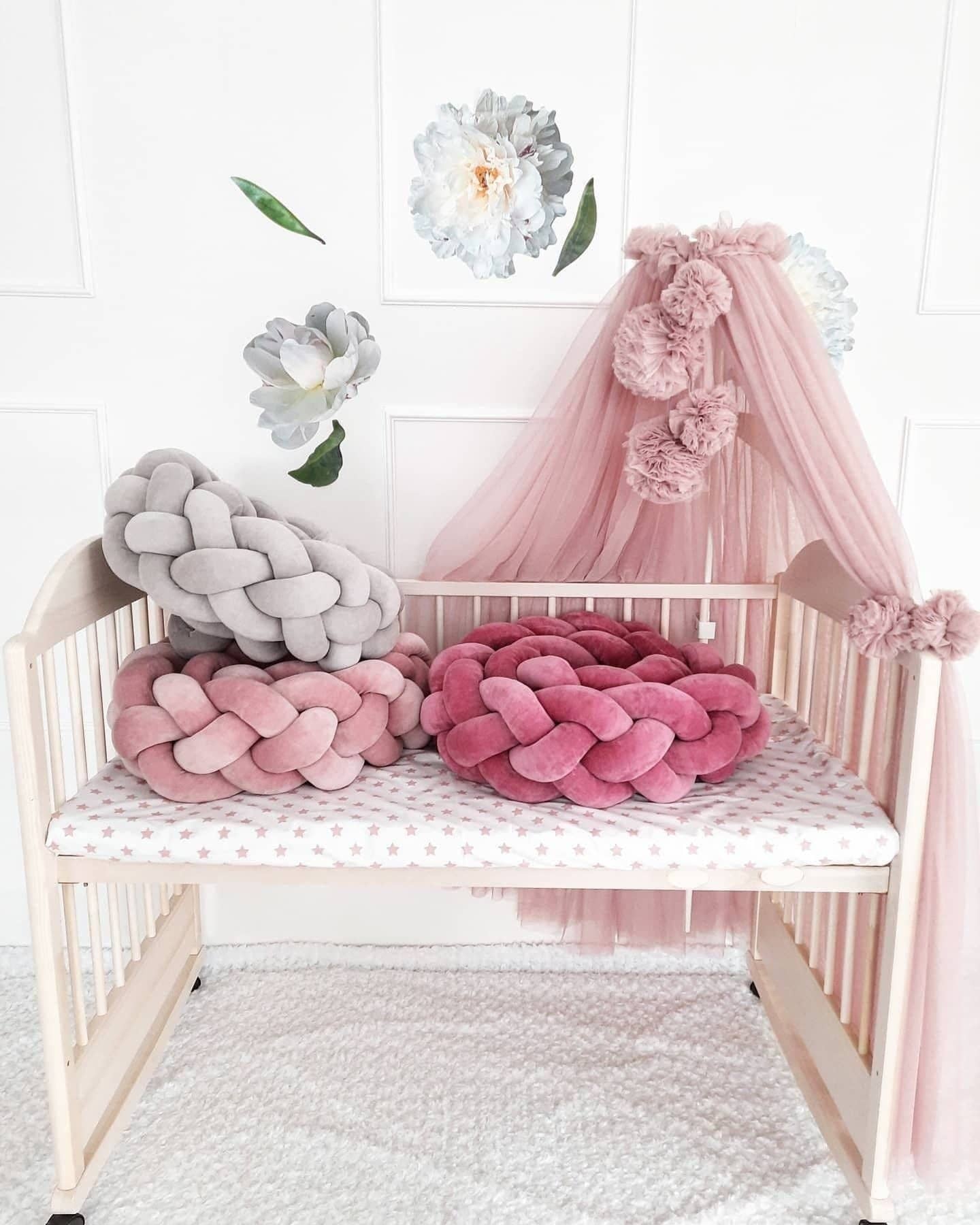 Allbright Kids – wholesale Bed canopy – Child & baby – Canopy for crib. Baldachin + pom poms6