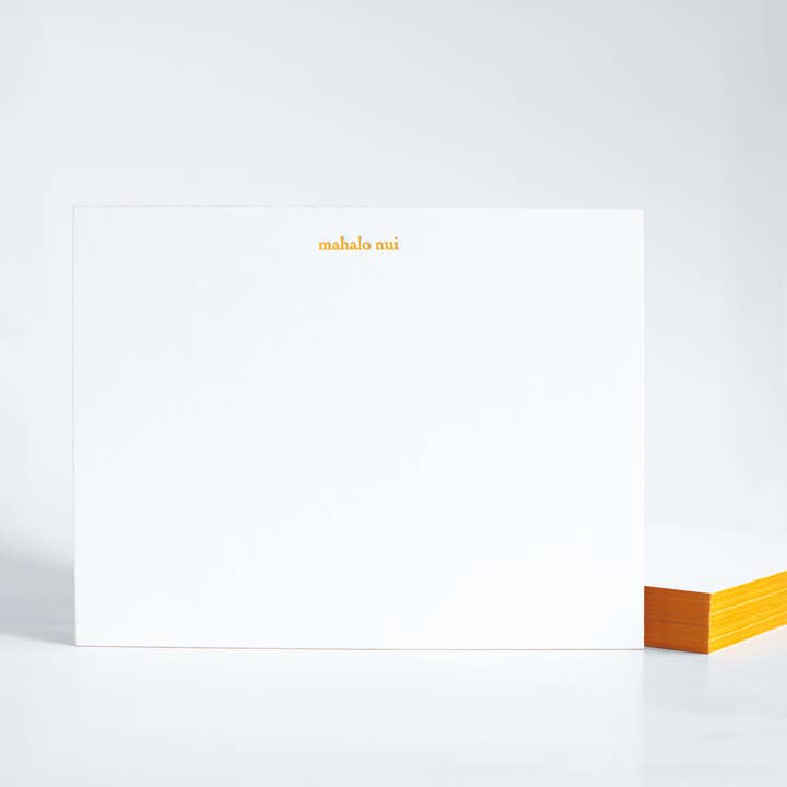 Mahalo Nui Letterpress Stationery Box Set for wholesale by Cravings Media