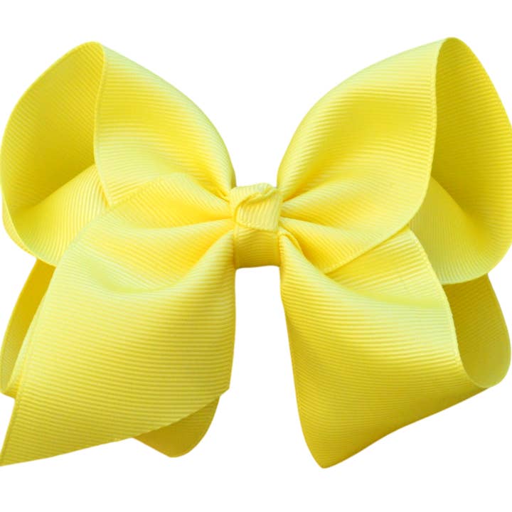 The Solid Bow - Wholesale Hair Bow - Kids - 5 inch (1.5 inch Ribbon Width) Solid Grosgrain Bow