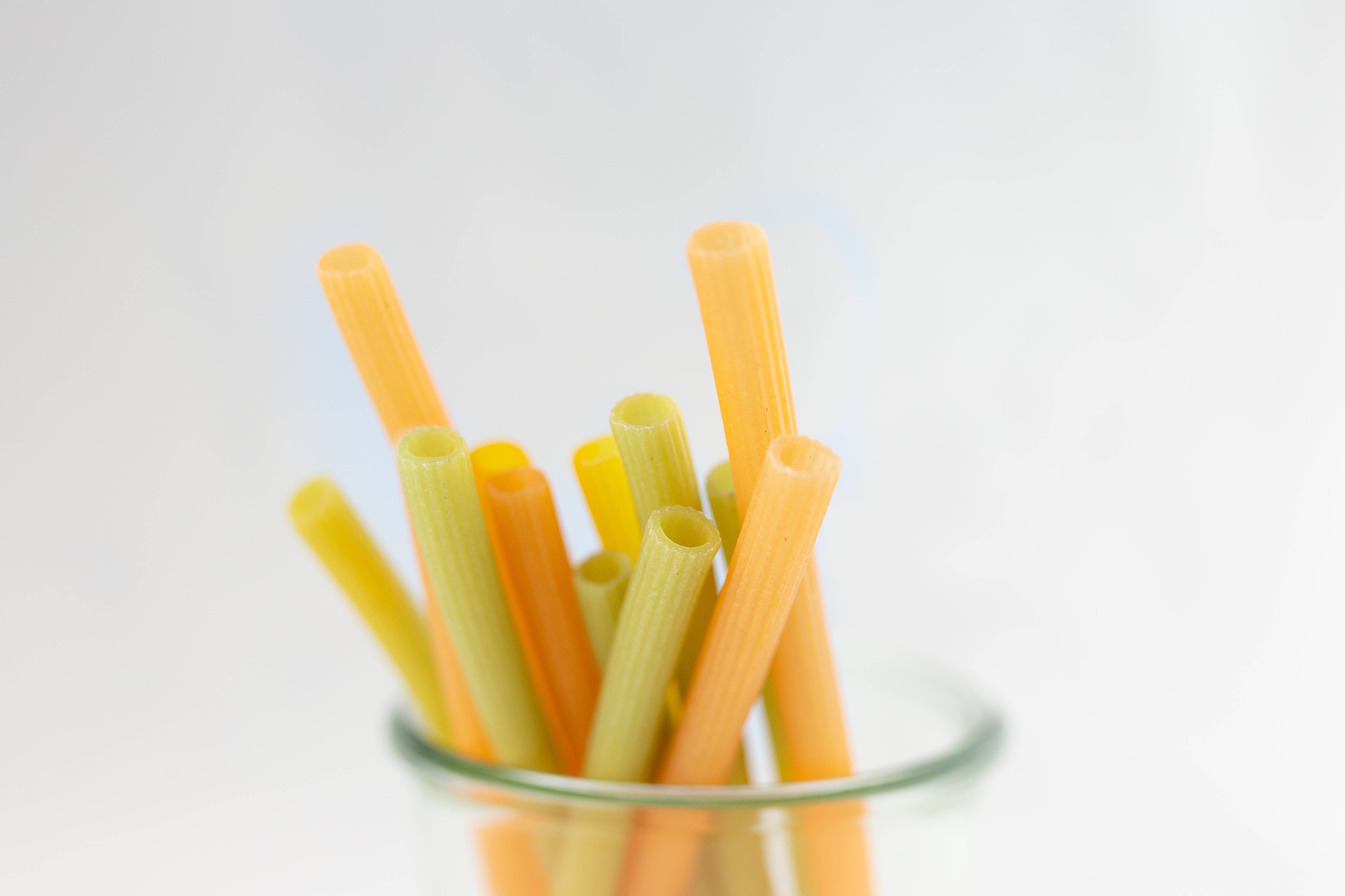 Canù - Wholesale Drinking Straw - 3 Kg tricolor organic and gluten-free pasta straws2