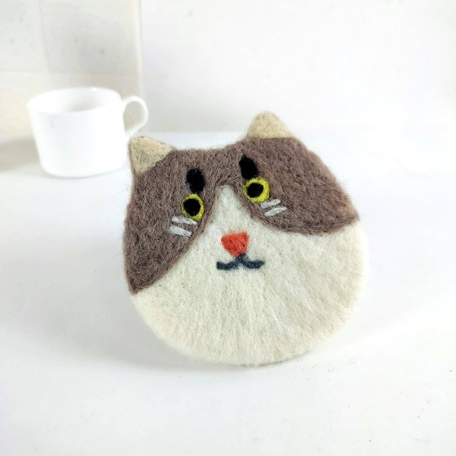 Sparkle Being - Wholesale Coasters - Felt Kitty Cat Coffee Cup Mug Table Mat Coasters - Happy Cats1