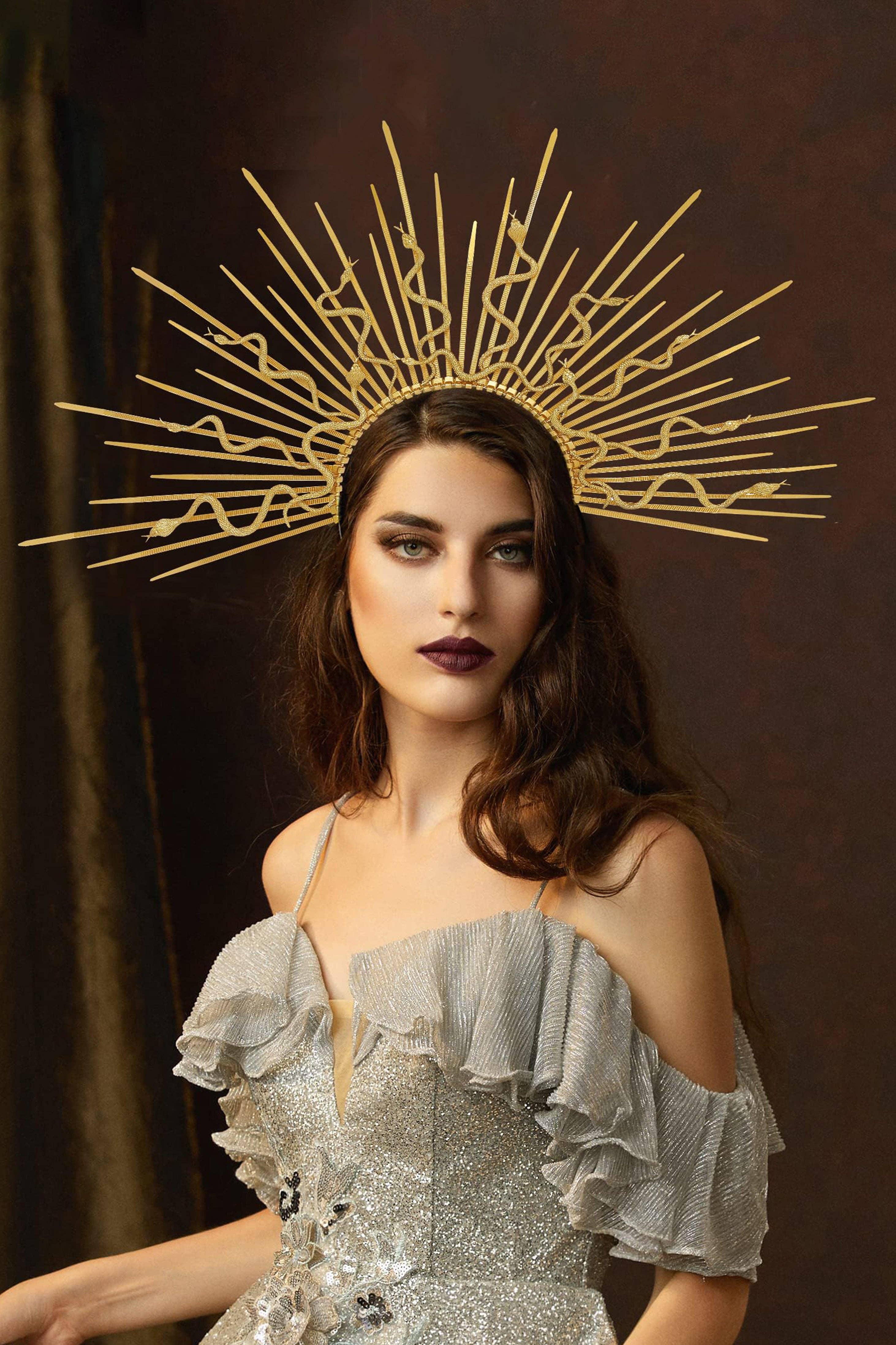 BABEYOND - Vente Bandeau – femme - Serre-tête Halo Mary à Pique Serpent Distinctif1