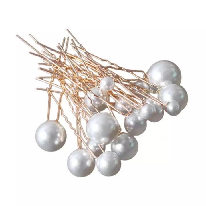 GLAM PEARL PIN COLLECTION - PIN61 GOLD for wholesale by Athena Bridal Jewellery