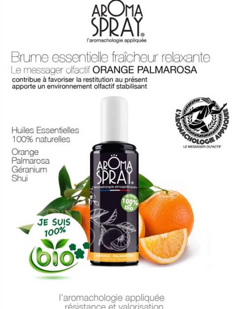 Aromaspray All Organic Orange Palmarosa für den Großhandel von Saint Côme