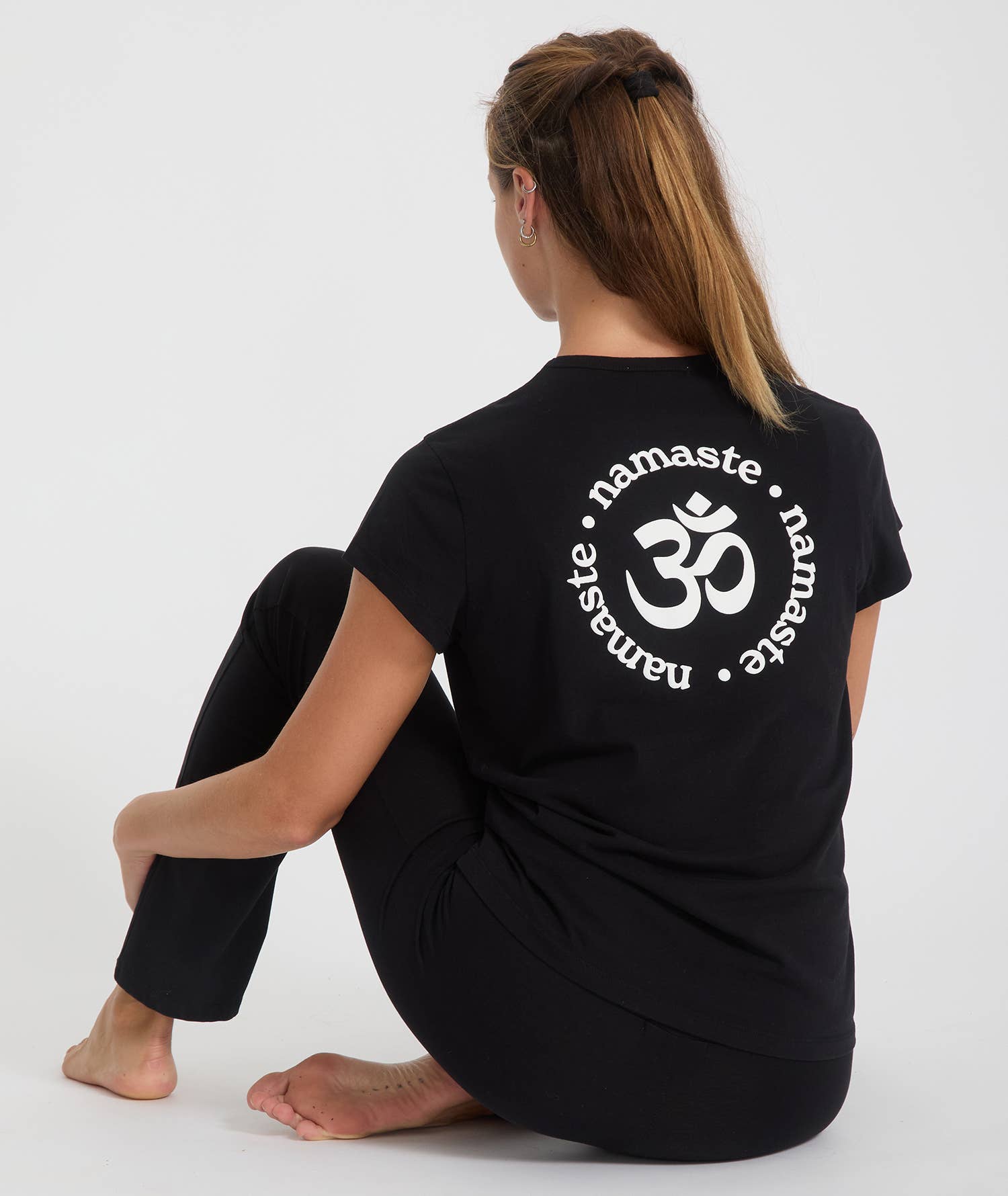 Yoga Searcher - Venta al por mayor Camiseta serigrafiada - Mujer - Camiseta de algodón orgánico con logo NAMASTE6