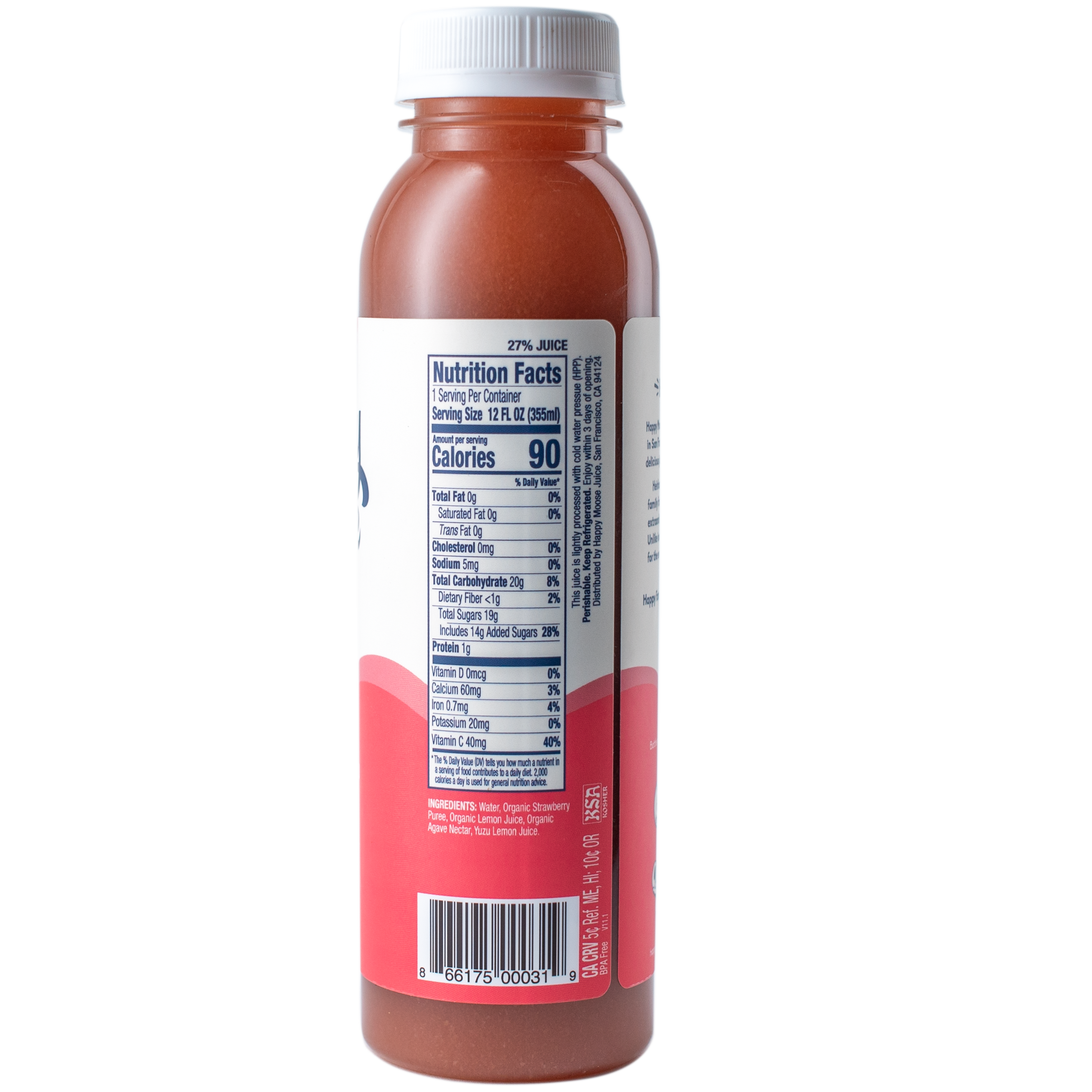 Happy Moose Juice - Wholesale Fruit Juice - NEW - Strawberry Yuzu Lemonade - Organic Cold-Press Juice5
