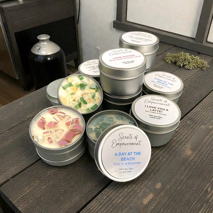 6oz Candle Tin for wholesale by Scents of Empowerment