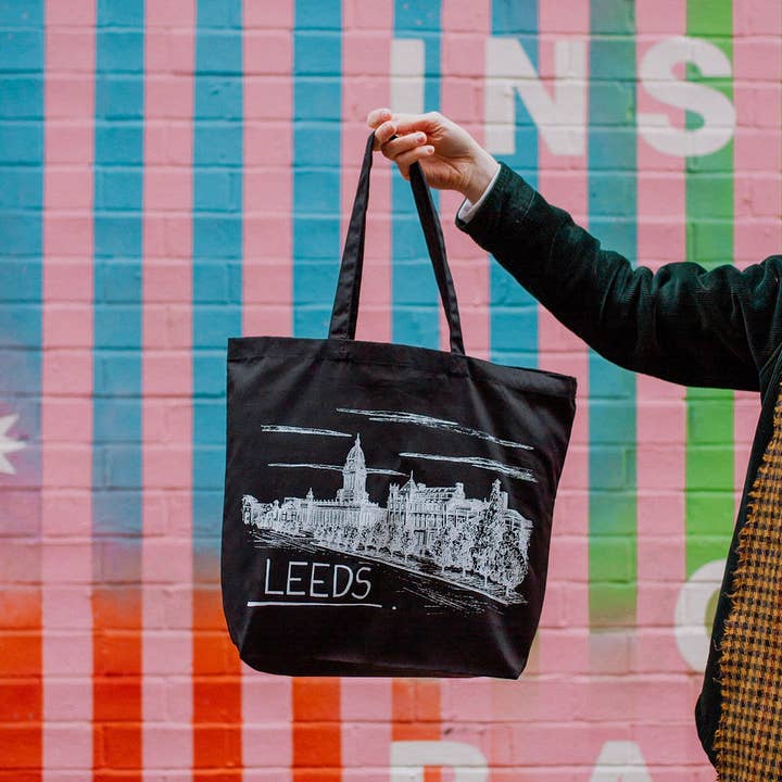 Leeds Skyline Large Tote Bag for wholesale by Christopher Walster