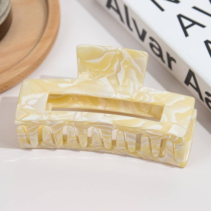 TheDivaSoap - Wholesale Hair Clip - Women's - Vintage Oversized Square Acetate Claw Clip, Eco-Friendly4