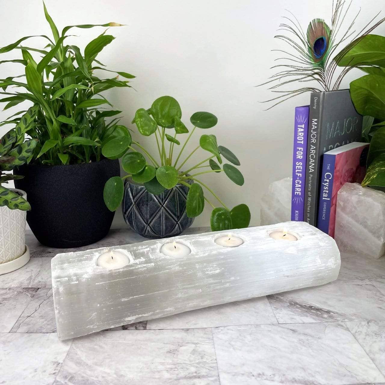 Rock Paradise - Wholesale Candle Holder - Selenite Crystal Candle Holder - Large 4 Holes for Votives6
