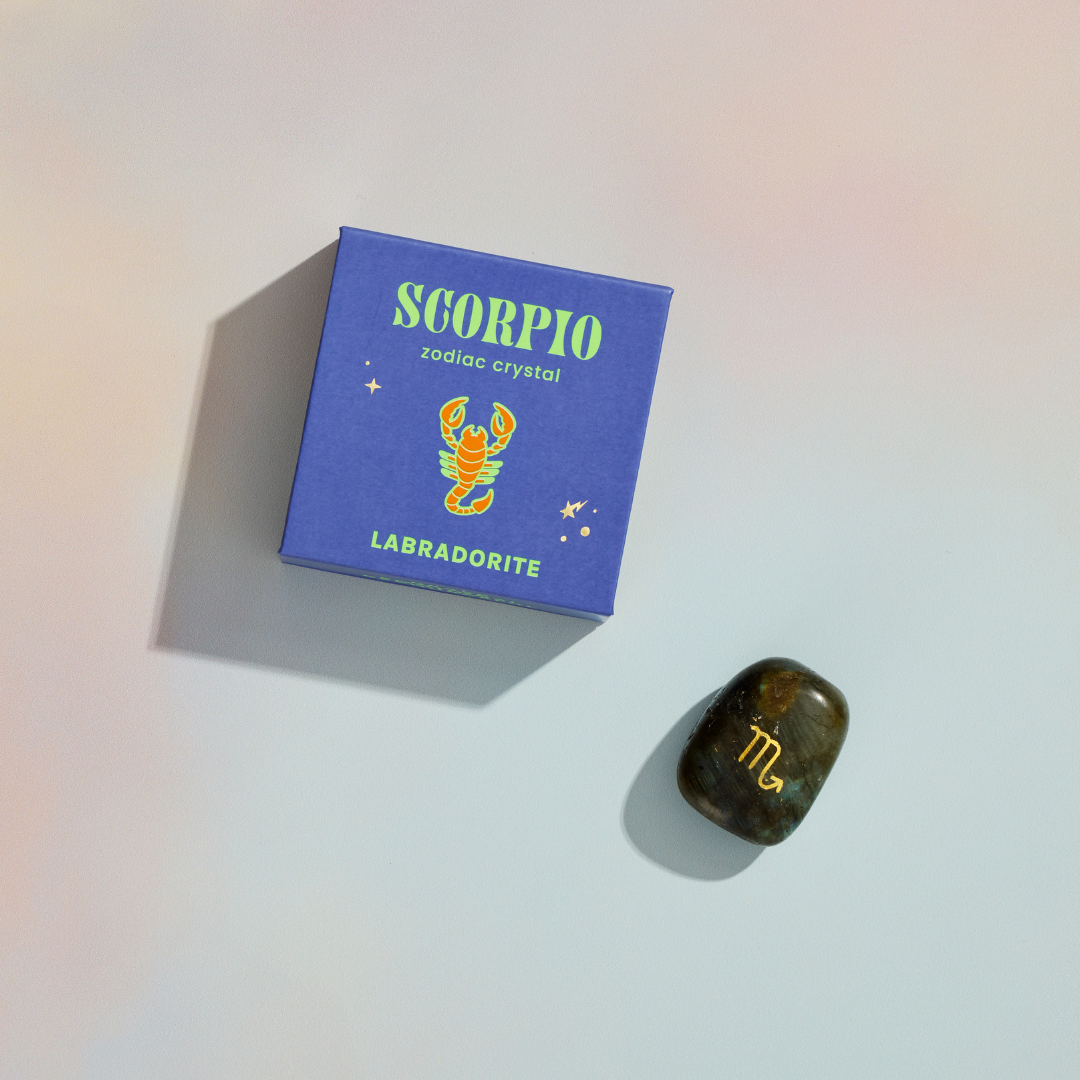 GeoCentral - Wholesale Spiritual Stone/Crystal - Scorpio Boxed Zodiac Crystal - Labradorite0