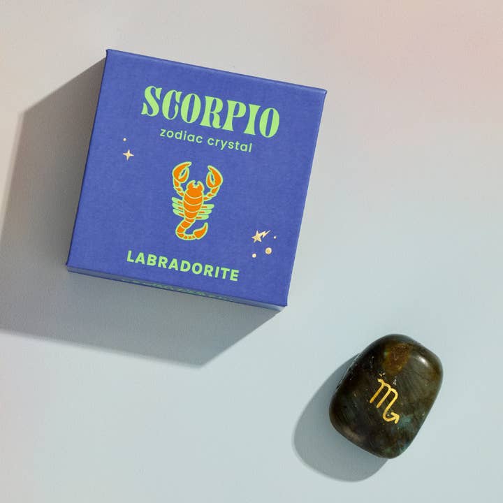 GeoCentral - Wholesale Spiritual Stone/Crystal - Scorpio Boxed Zodiac Crystal - Labradorite0