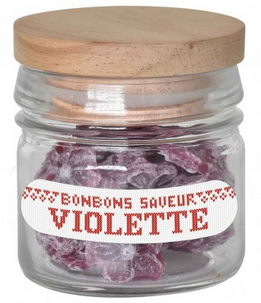 LS GROUP - Wholesale Hard Candy - Violet candies in a glass jar0