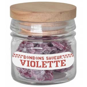 LS GROUP - Wholesale Hard Candy - Violet candies in a glass jar