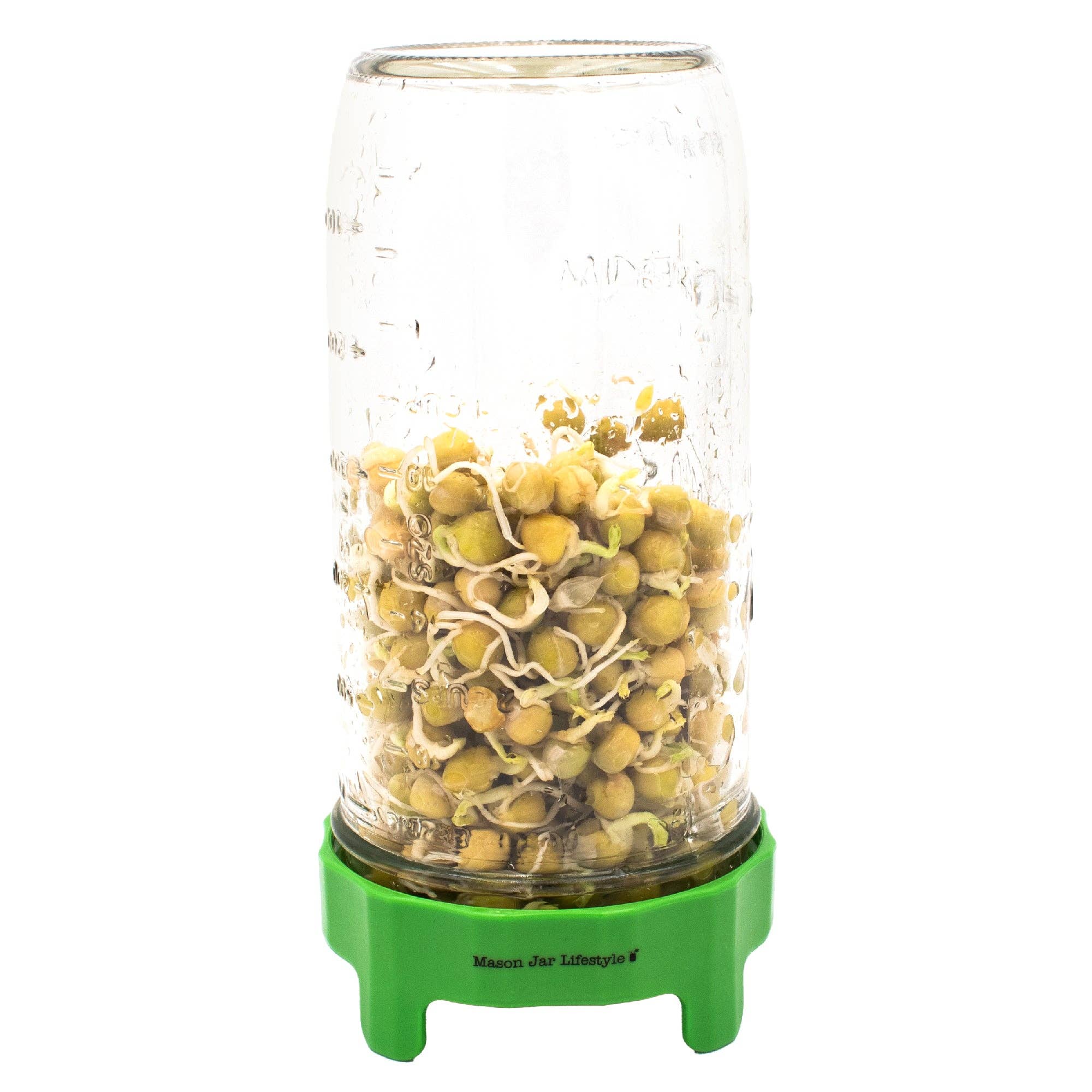 Mason Jar Lifestyle - Wholesale Food Storage Container - Rust Proof Sprouting Lid with Built-In Stand for Wide Mouth4