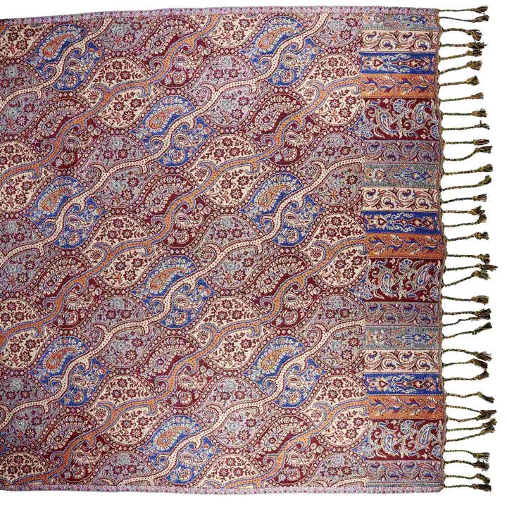 Tribal Trade GmbH - Wholesale Scarf - Unisex - Pashmina Style Floral Waves Scarf 210x70cm 03 Ethnic Scarf2