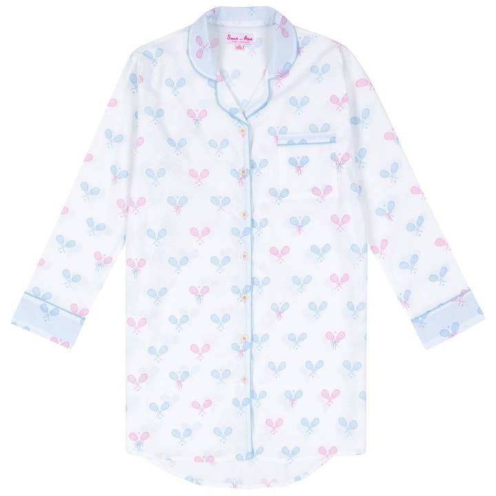 Women's Tennis Bows Night Shirt for wholesale by Sant and Abel