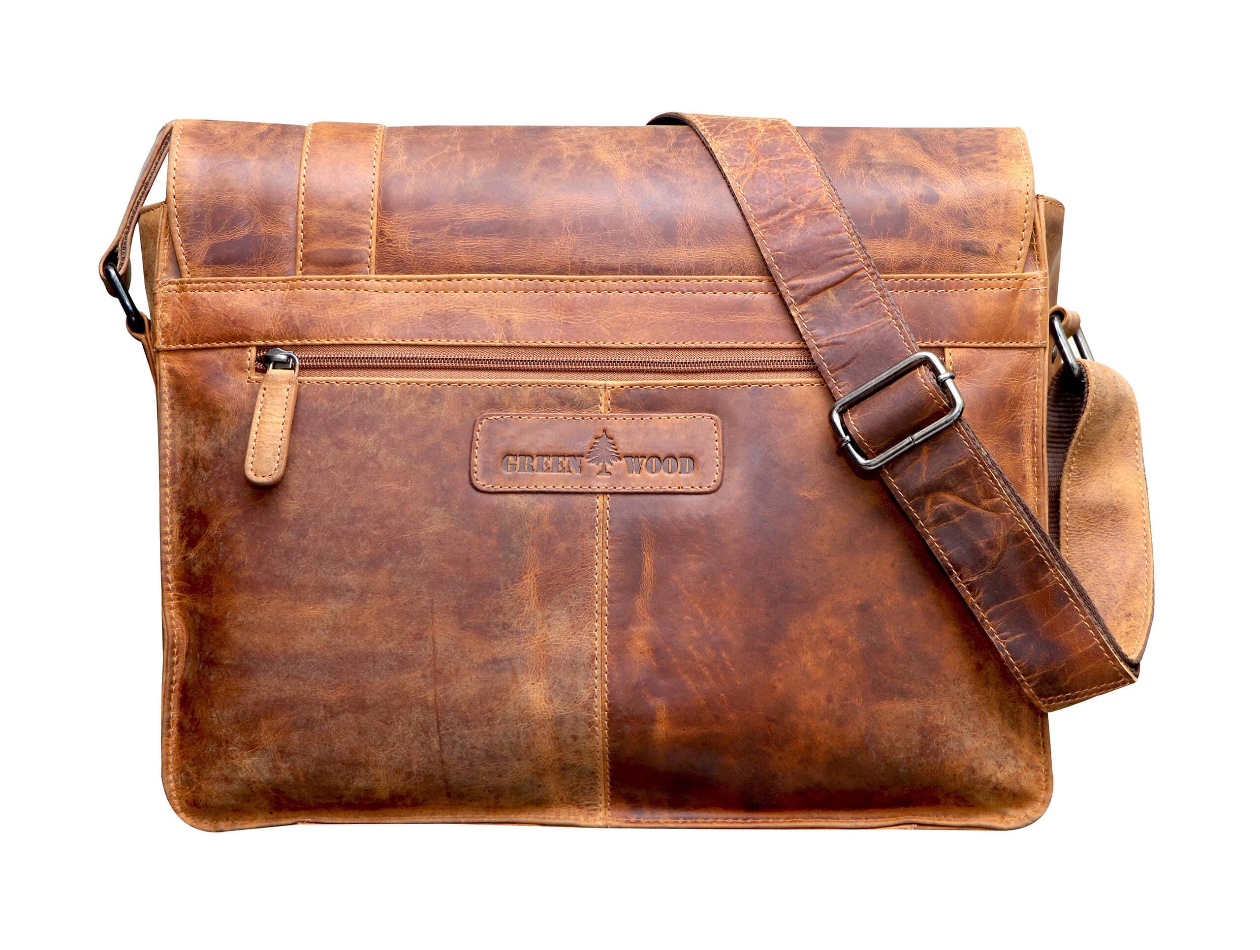 Greenwood – wholesale Kurirväska – Unisex – Greenwood Dexter läderväska för män och kvinnor, passar 14-tums laptop1