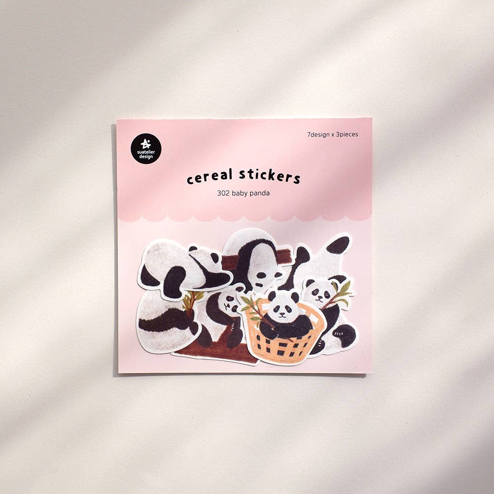 Suatelier Cereal Sticker Set - Baby Panda