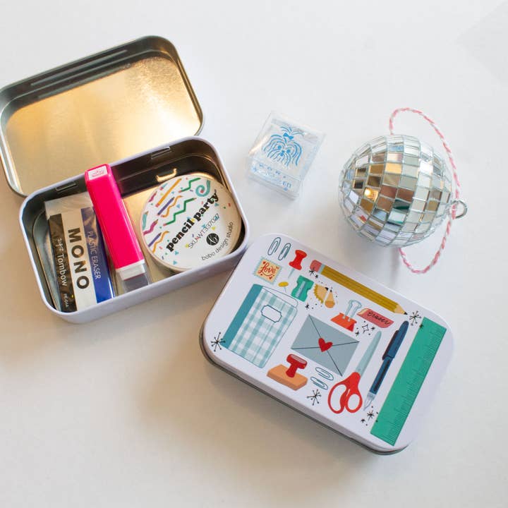 Bobo Design Studio - Wholesale Craft Supplies - Stationery Lovers - Stationery Trinket Tin (Empty)3