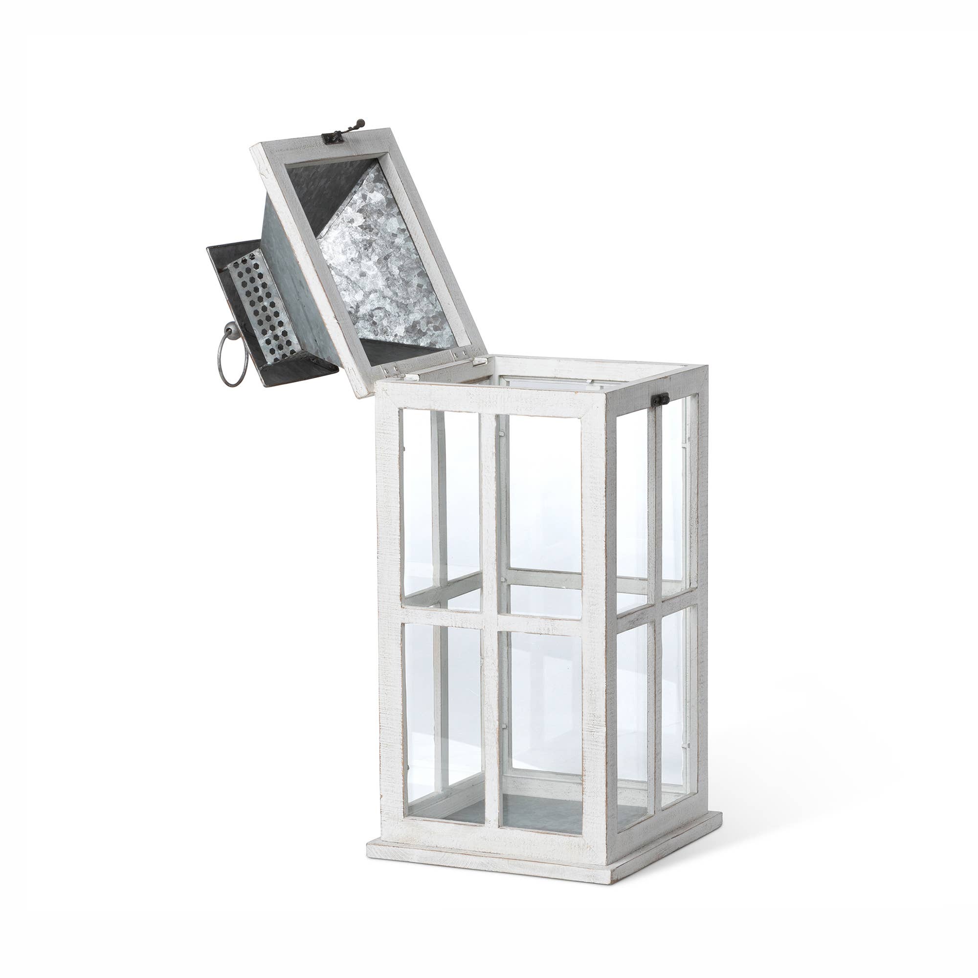 Park Hill Collection - Wholesale Lantern - Coastal Whitewash Lantern Medium3