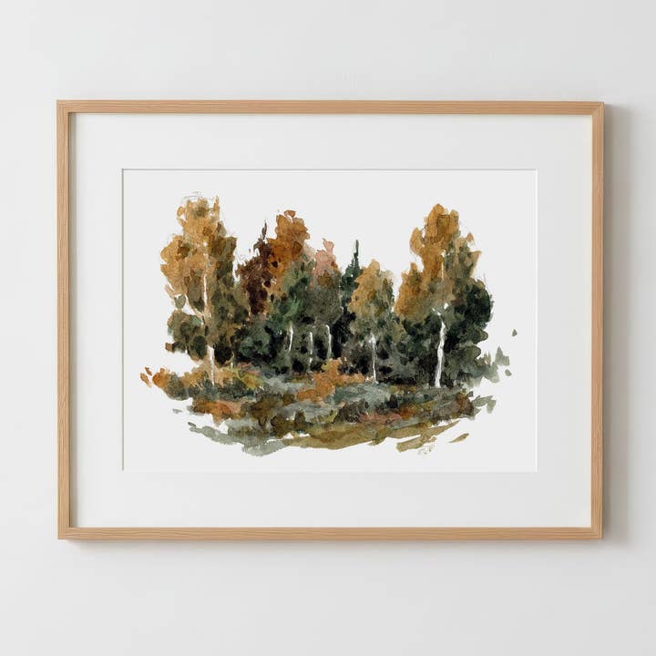 Étude de la forêt 2 - Impression sur papier d'art pour la vente par Ed Pulella Art