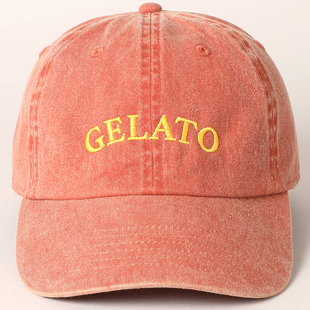 Fashion City - Wholesale Baseball Cap - Women's - Gelato Lettering Embroidered Baseball Cap6