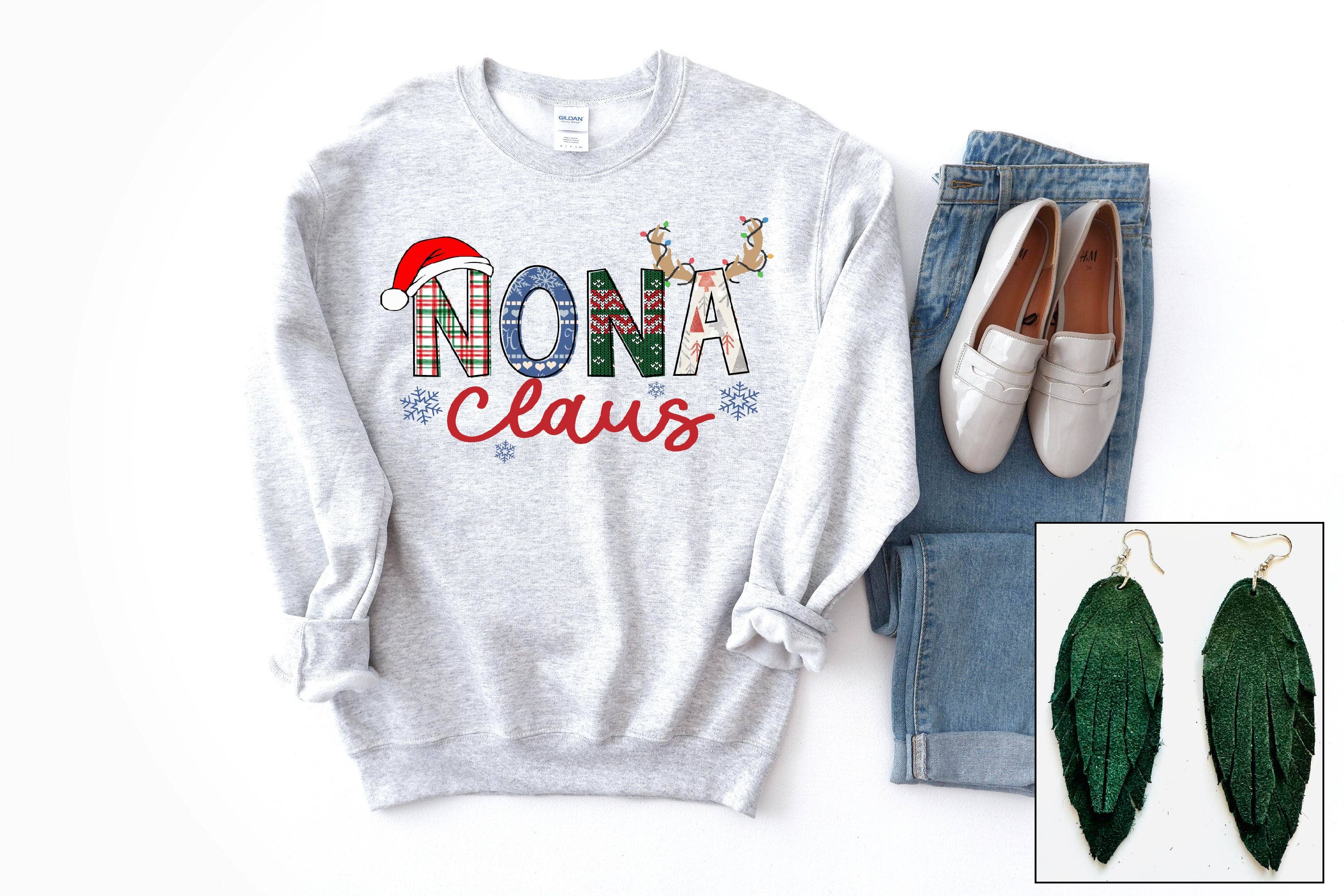 Southern Attitude Designs Inc - Wholesale Graphic Sweatshirt - Women's - Nona Claus Christmas Sweatshirt0