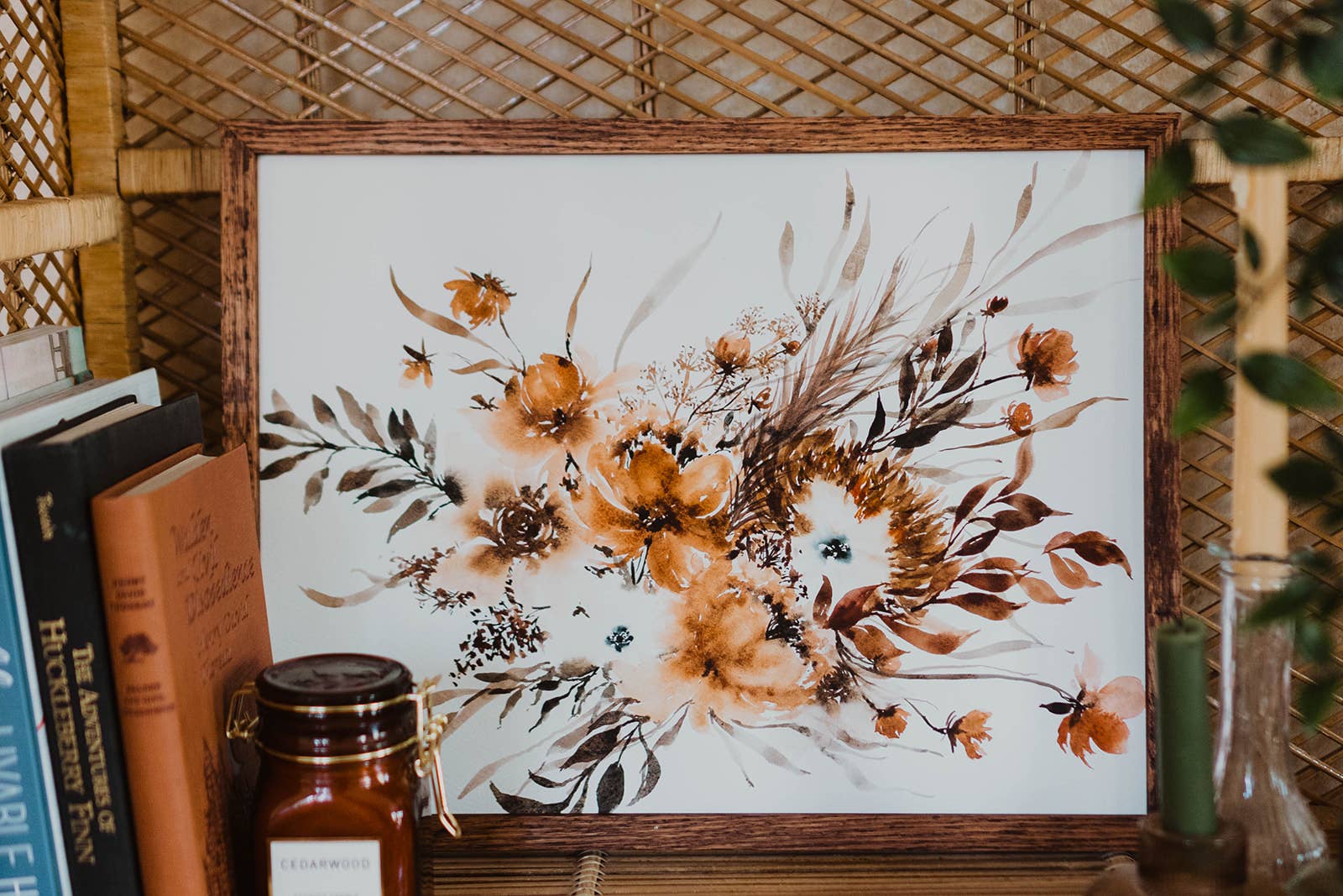 Paperbec Design Co. - Wholesale Art Print - Bohemian Rust Neutral Dried Floral Art Print3