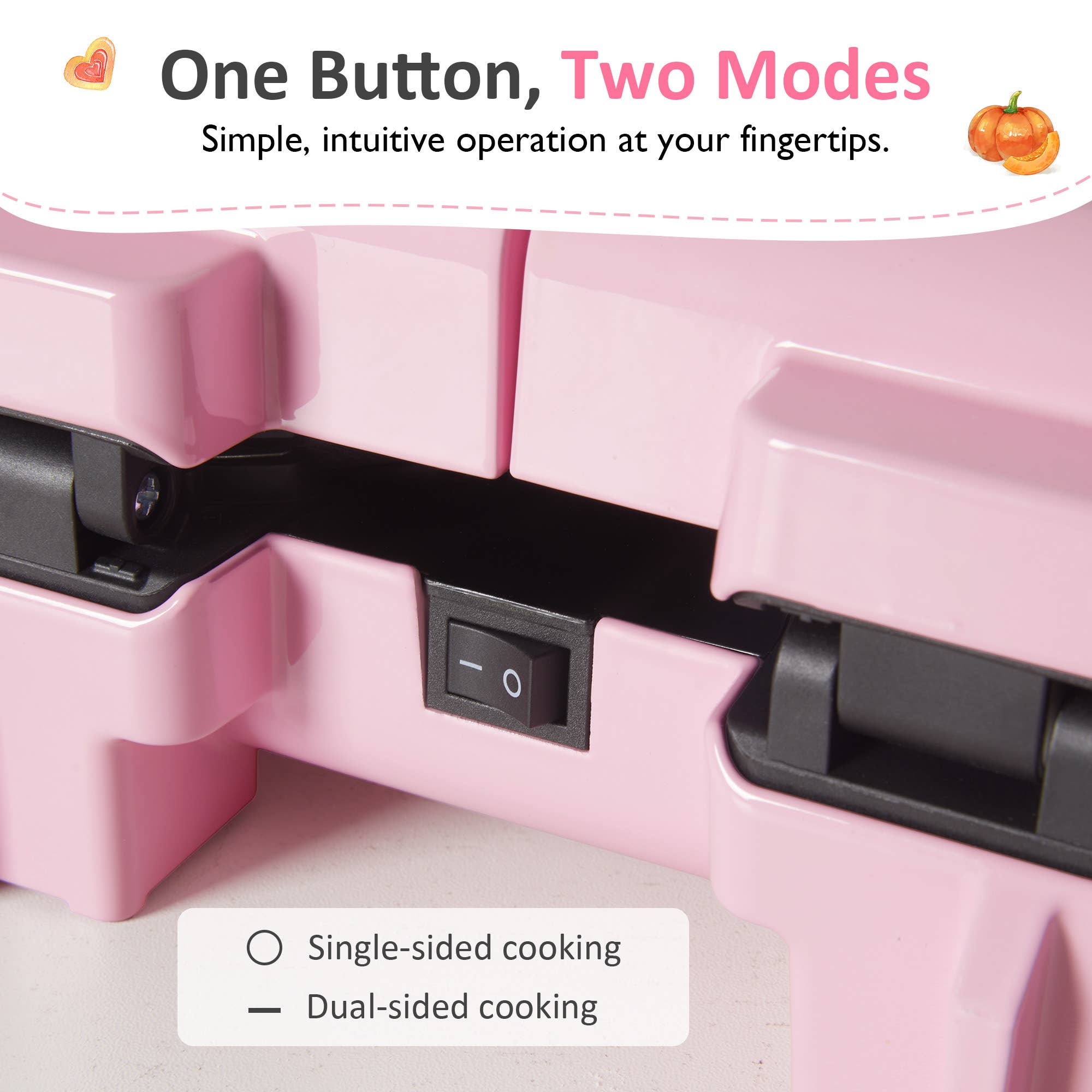 Heynemo - Wholesale Kitchen Appliance - Double Belgian Waffle Maker with Removable Nonstick Plates5