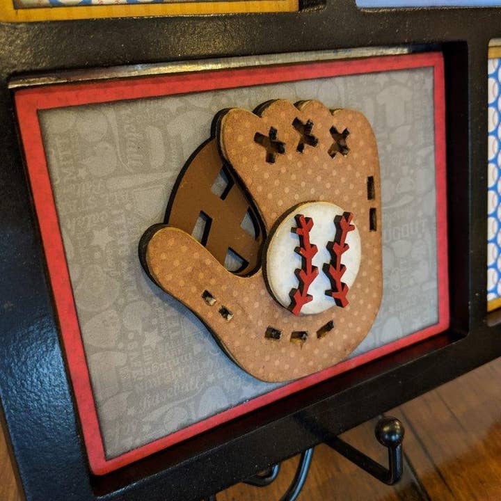 Foundations Decor - Wholesale DIY Craft Kit - Baseball Shadow Box Kit DIY wood craft wall accent