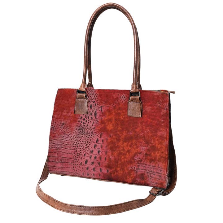 ADBG1561 American Darling Western Echt Leren Tas met Krokodillenprint voor wholesale door LS Western