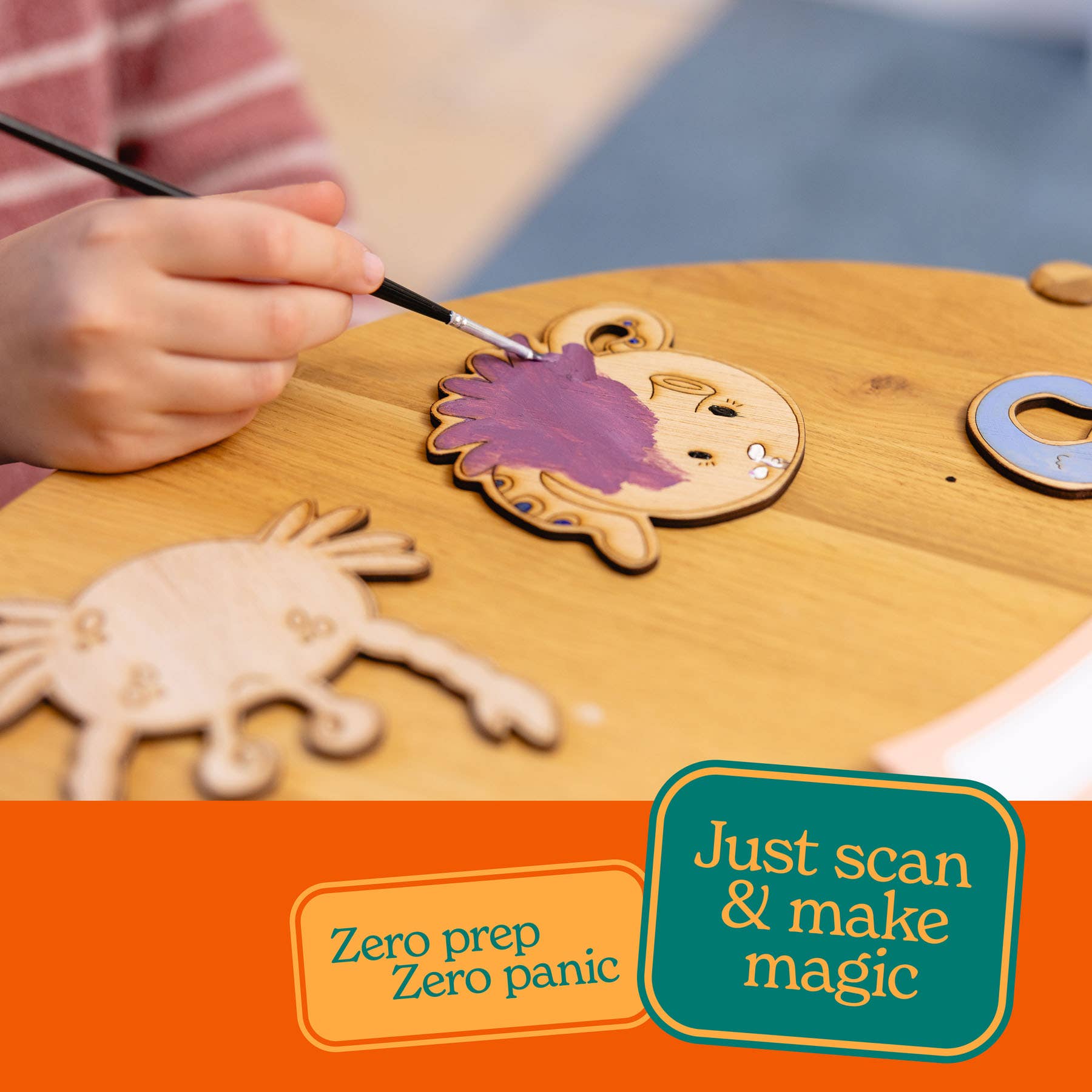 Let's Make & Do – wholesale DIY craft kit – Child – Paint Your Own Wooden Space Explorers Kit5