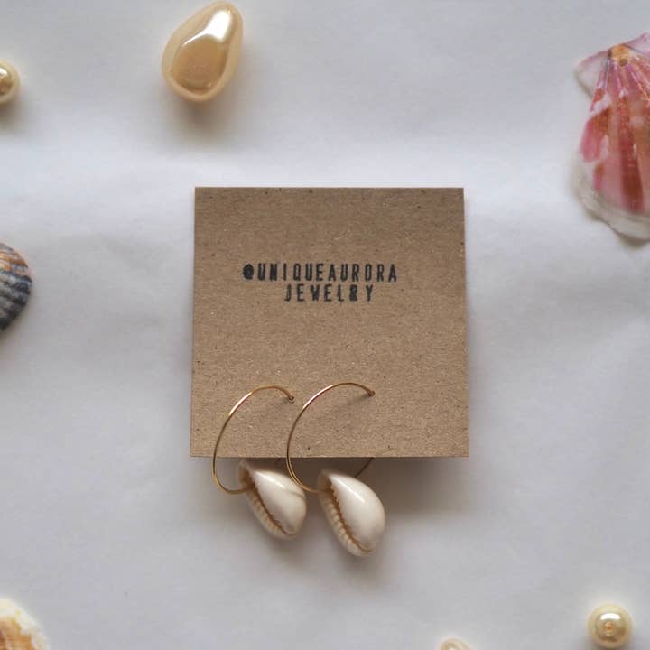 UniqueAuroraJewelry - Wholesale Dangle Earrings - Cowrie Shell Earrings | Sustainable jewelry1