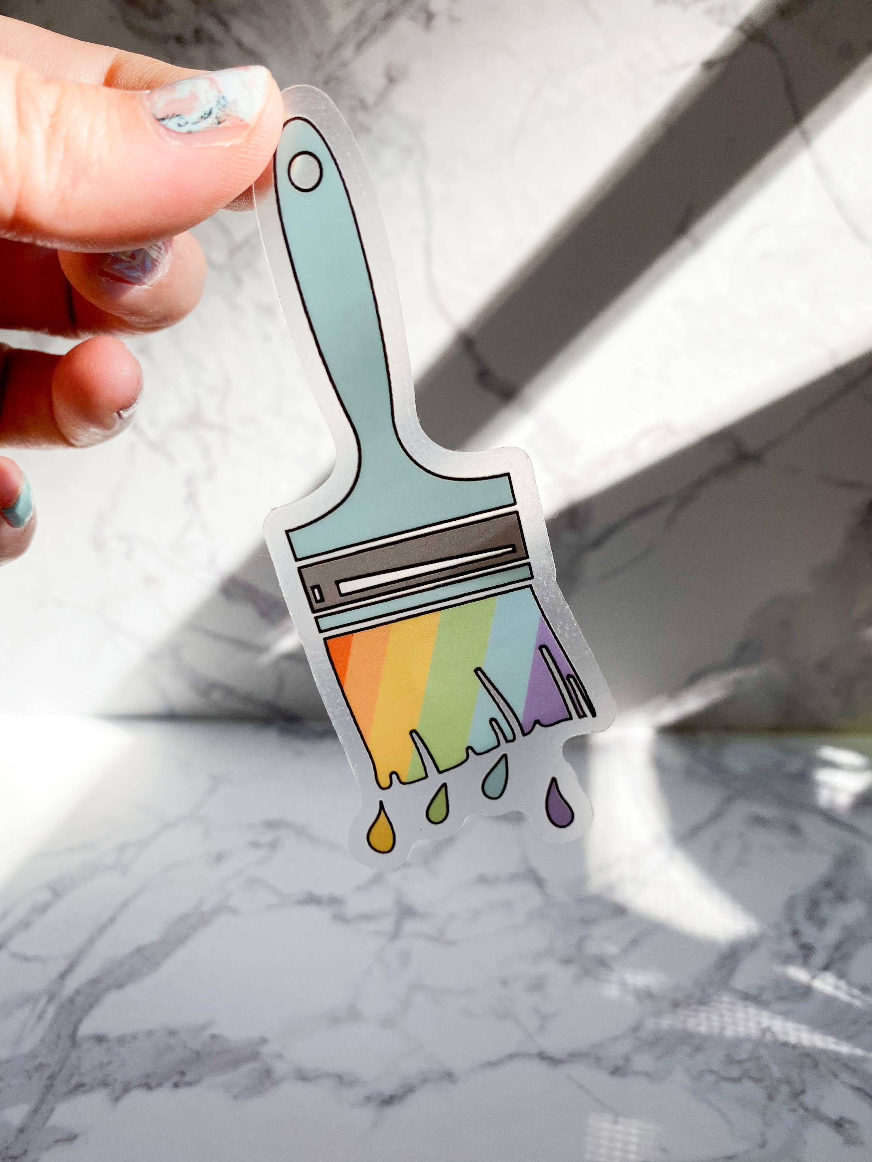 Bottlebrush Graphics - Venta al por mayor Pegatina - Pegatina de vinilo transparente para pincel de pintura1