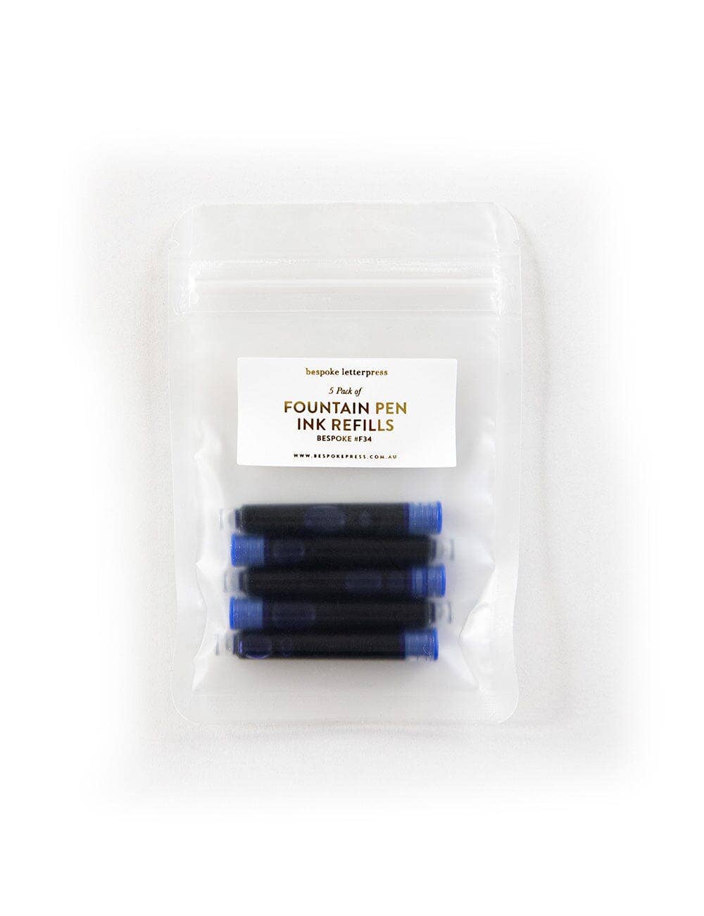 Bespoke Letterpress - Wholesale Pen - F34 Ink Refills for Fountain Pen 5pk4
