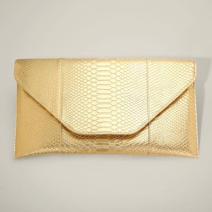 Sensibling Corp. - Wholesale Clutch Bag - Women's - Snake Skin Patterned Envelope Clutch / Shoulder Bag21