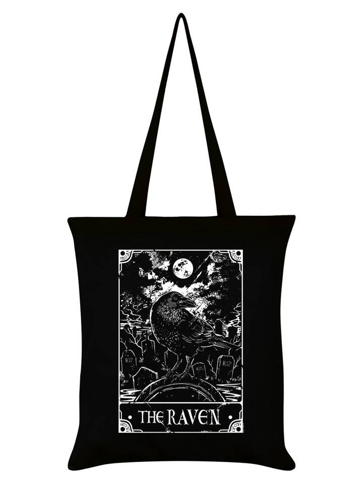 Deadly Tarot - The Raven Black Tote Bag for wholesale by Grindstore