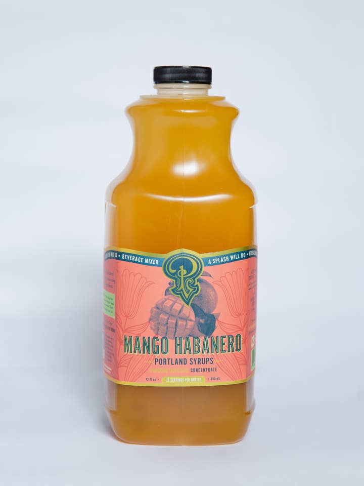 Mango Habanero Syrup 64oz - cocktail / mocktail drink mixer for wholesale by Portland Syrups