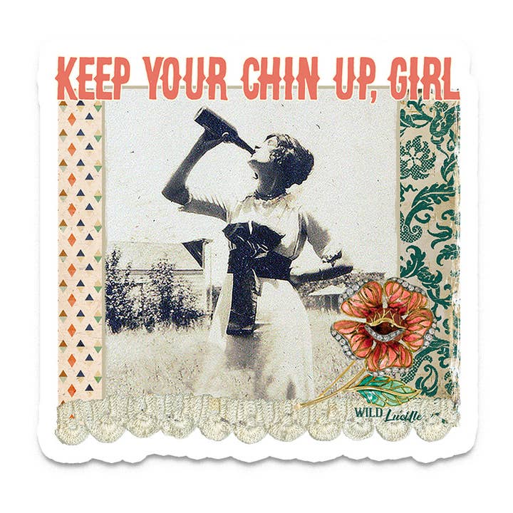 Keep Your Chin Up Girl - Sassy Sticker Decal Packs for wholesale by Wild Lucille x Decal Barn