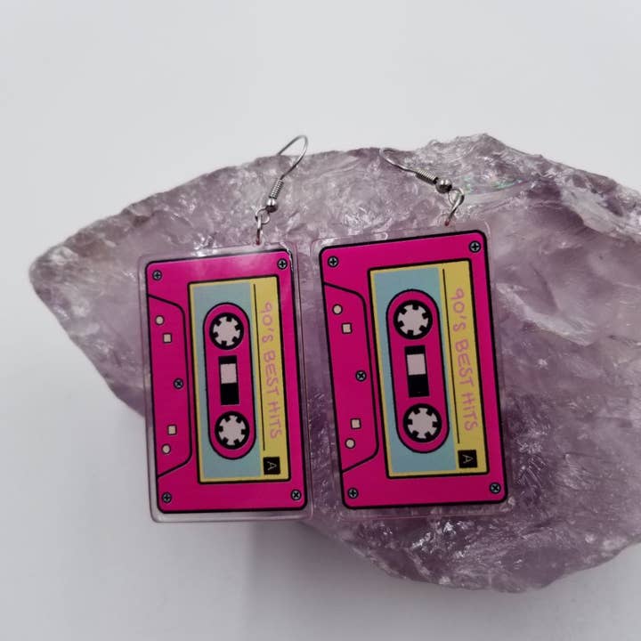 magnolia jewelry - Wholesale Dangle Earrings - 90'S BEST HITS Compact audio cassette Earrings1