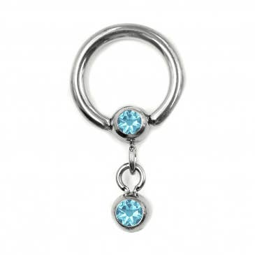 Klemmring aus Titan mit Kristall für den Großhandel von Bodywings