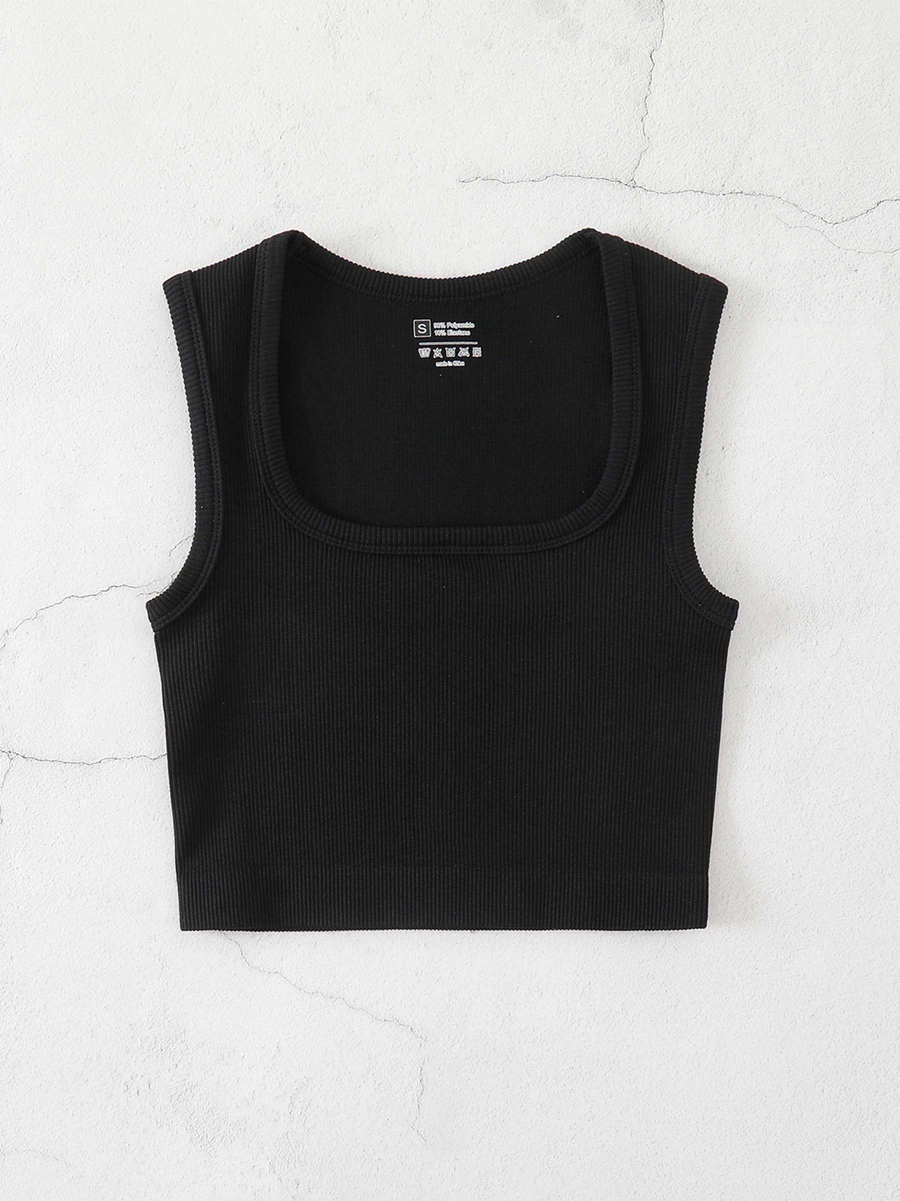 Wholesalesir - Wholesale Athletic Top - Women's - Square Neck Thread Yoga Sports Vest0