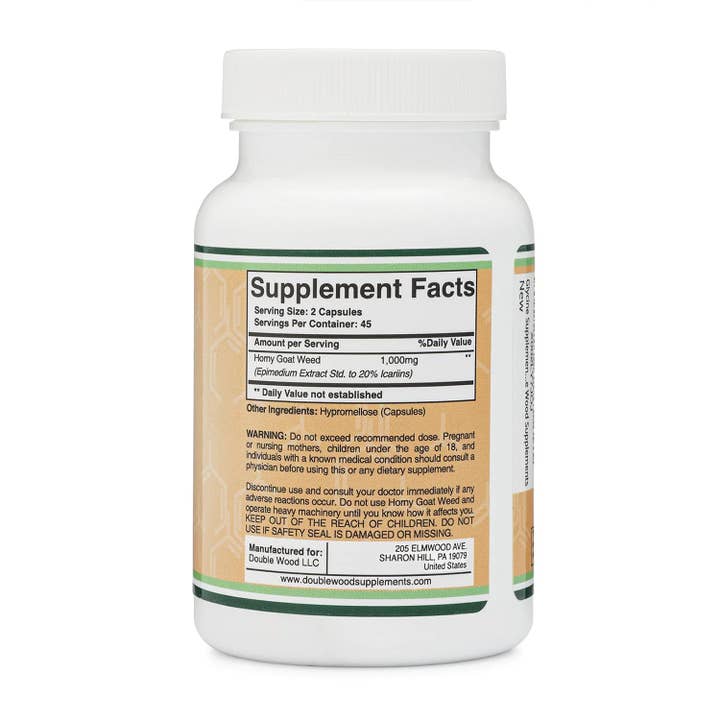Double Wood Supplements - Wholesale Oral Supplement/Vitamin - Horny Goat Weed