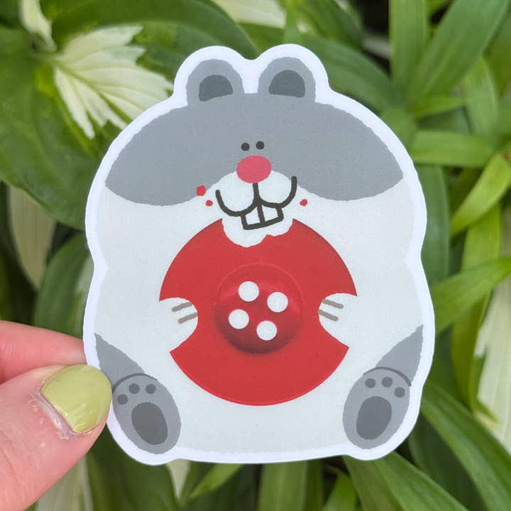 Hamster #2 Matte Vinyl Sticker for wholesale by Rolly Poly Studios