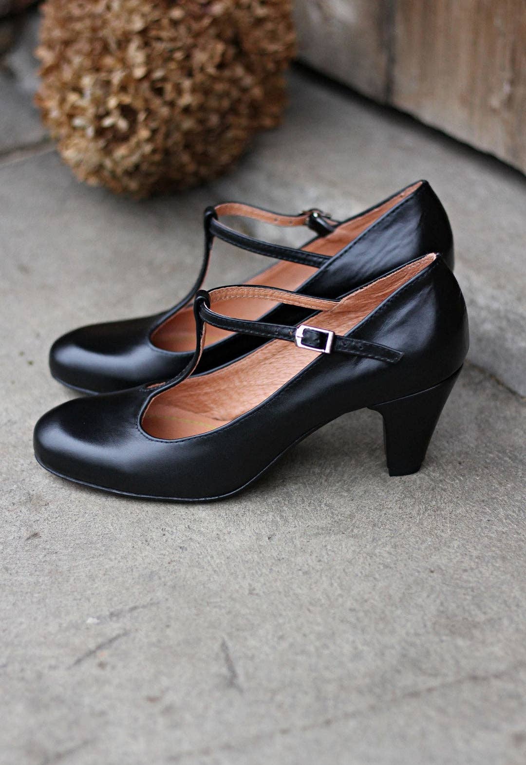 MIUMMASH DAMIAN TOMZIK - Wholesale Low Heels - Women's - Handmade Leather heels (5.5 cm) - Astrid - Black 35-42 9