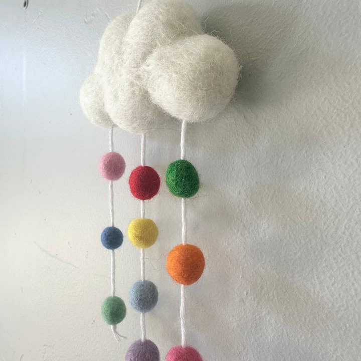 Wool Jamboree - Wholesale Ornament - Rainbow Rain Cloud Ornament5