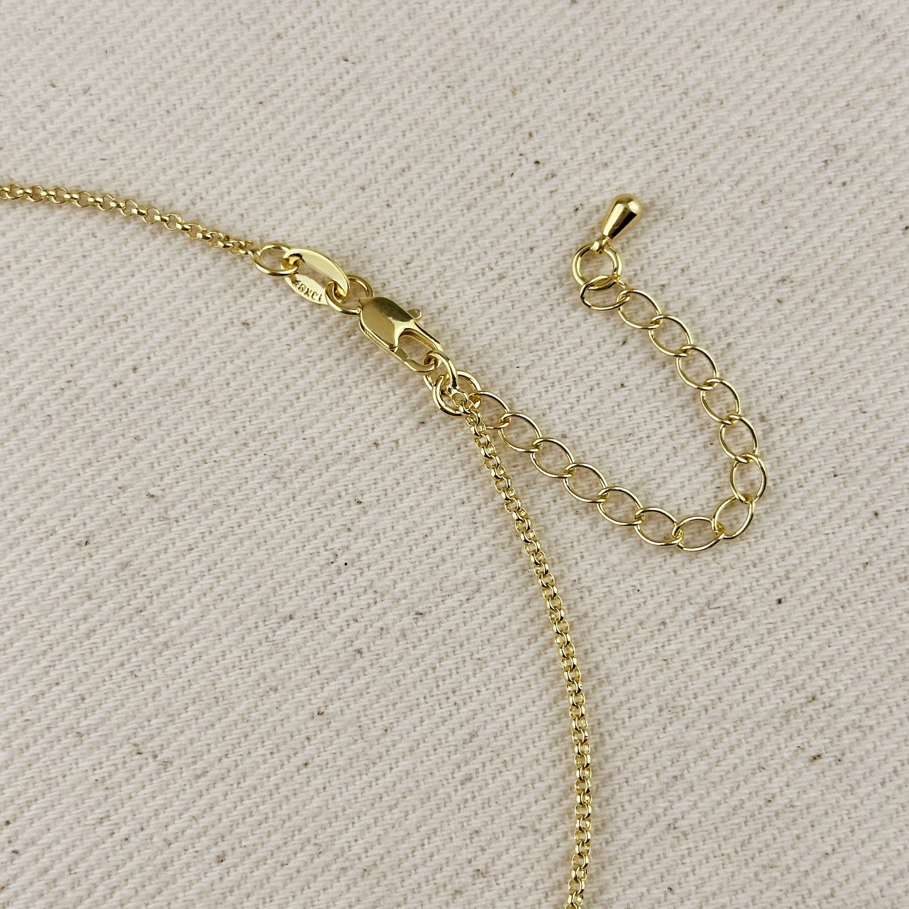 GoldFi - Wholesale Pendant/Charm Necklace - 18k Gold Filled Dainty Bezel CZ Birthstone Necklace22